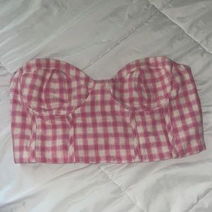 Pink plaid Zara corset